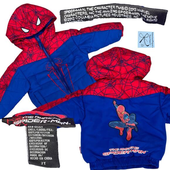Marvel The Amazing Spider-man 2013 Coat Kids Sz 2T - Picture 1 of 8